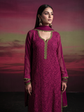 Versailles Chikankari & Lace Kurta Set (Set of 3)