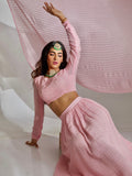 Carnation Pink Chikankari & Mukaish Lehenga Set - Shop Label Aishwaryrika