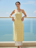 Sunrise Chikankari & Lace Sleeveless Kurta