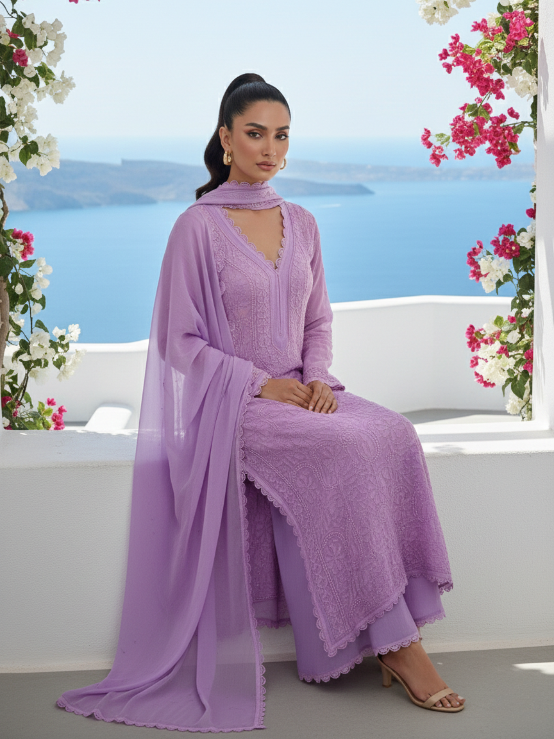 Mirella Chikankari Kurta Set (Set of 3)