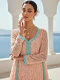 Camilla Coral Chikankari Kurta Set (Set of 3)