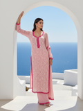 Valentina Pink Chikankari Kurta Set (Set of 3)