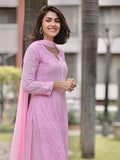 Blossom Pink Chikankari Kurta - Shop Label Aishwaryrika