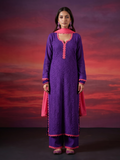 Annecy Chikankari & Lace Kurta Set (Set of 3)