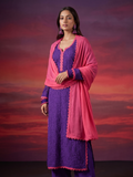 Annecy Chikankari & Lace Kurta Set (Set of 3)