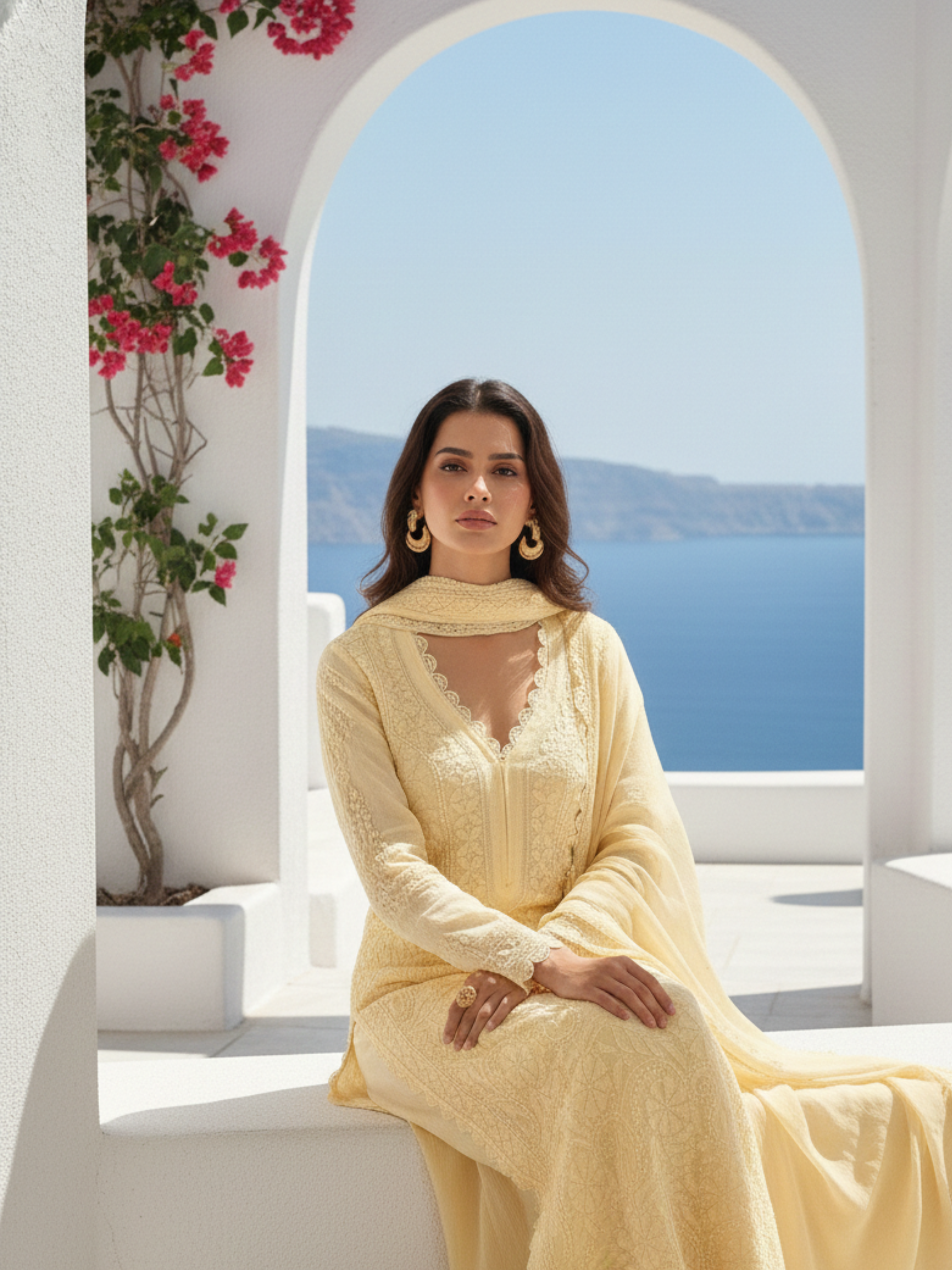 Bellina Chikankari Kurta Set (Set of 3)