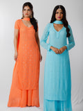 Mandarin Mojito Blue Curaçao Chikankari Kurta
