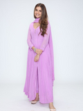 Purple Lily Chikankari Anarkali Set