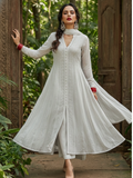 Ivory Dream Anarkali Chikankari Set (Set of 3)