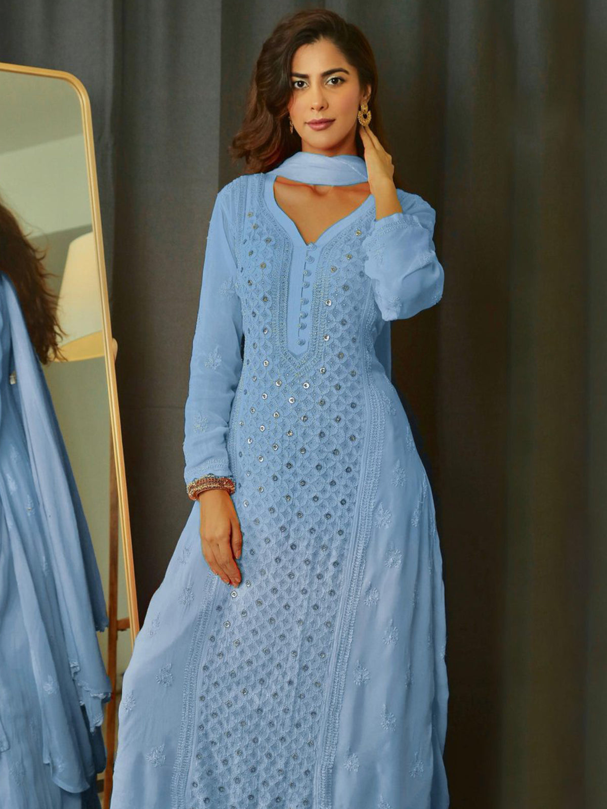 Deep Water Ring Work Kurta Set - Shop Label Aishwaryrika