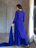 Bazaar Blue Full Sleeves Chikankari Kurta Set - Shop Label Aishwaryrika