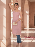 Powder Pink Chikankari Kurta