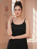 Eva Black Chikankari Long Kurta