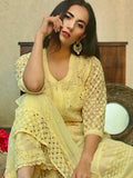 Yellow Iris Chikankari Kurta Set