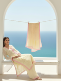Bianca Butter Yellow Chikankari Kurta Set (Set of 3)