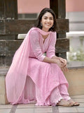 Blossom Pink Chikankari Kurta - Shop Label Aishwaryrika