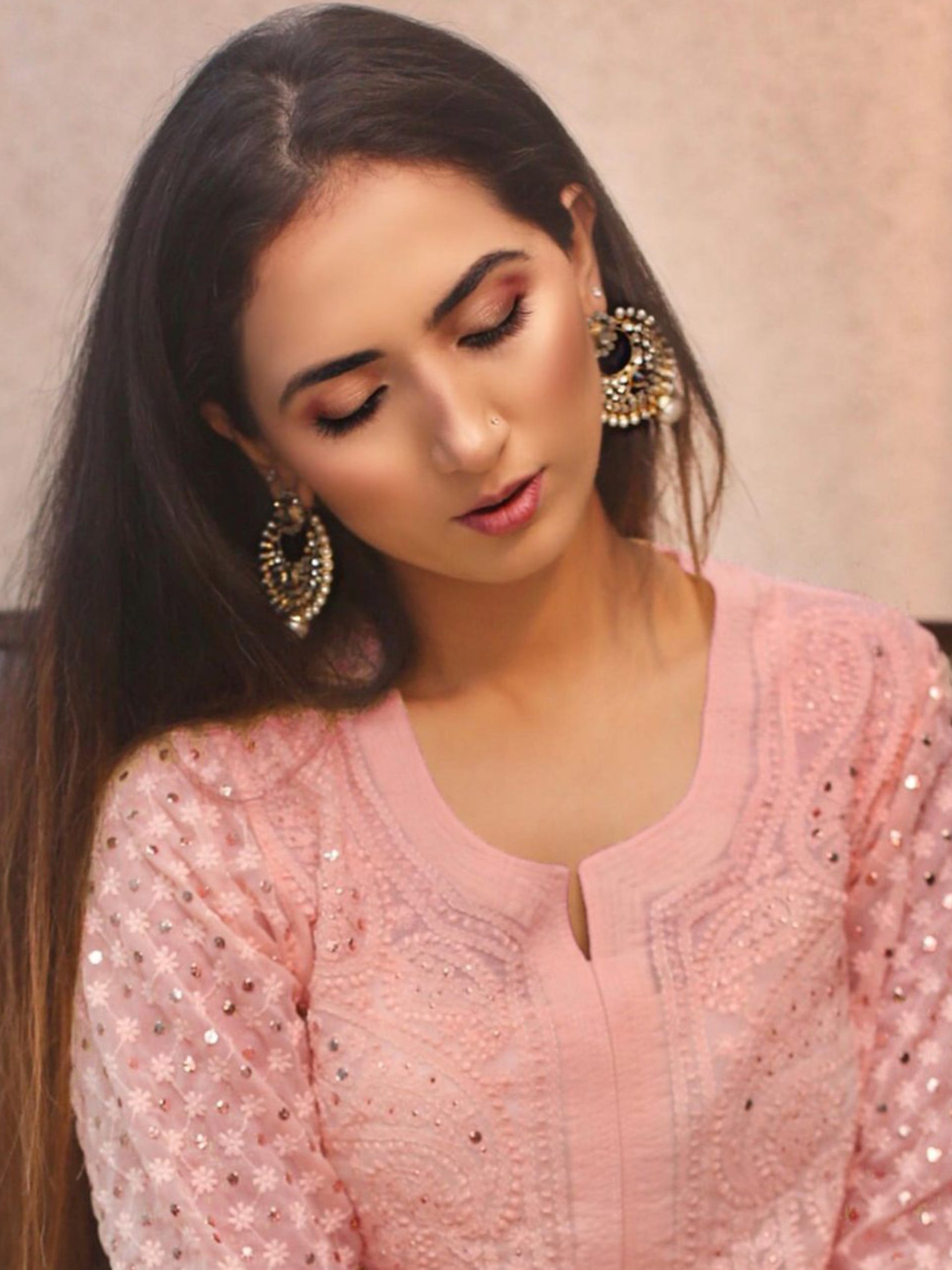 Pink Candy Chikankari Kurta Set