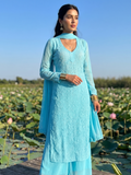 Blue Curaçao Chikankari Set