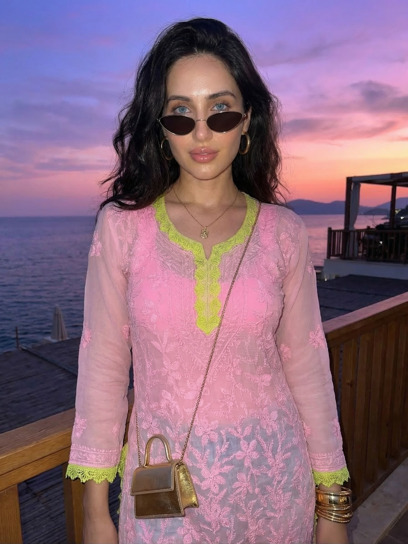 Island Sunsets Chikankari Short Kurta