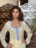 Aniyah Butter Yellow Chikankari Kurta Set (Set of 3)