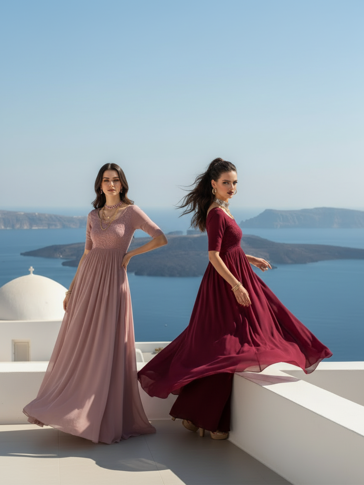 Mauve Muse Chikankari Gown