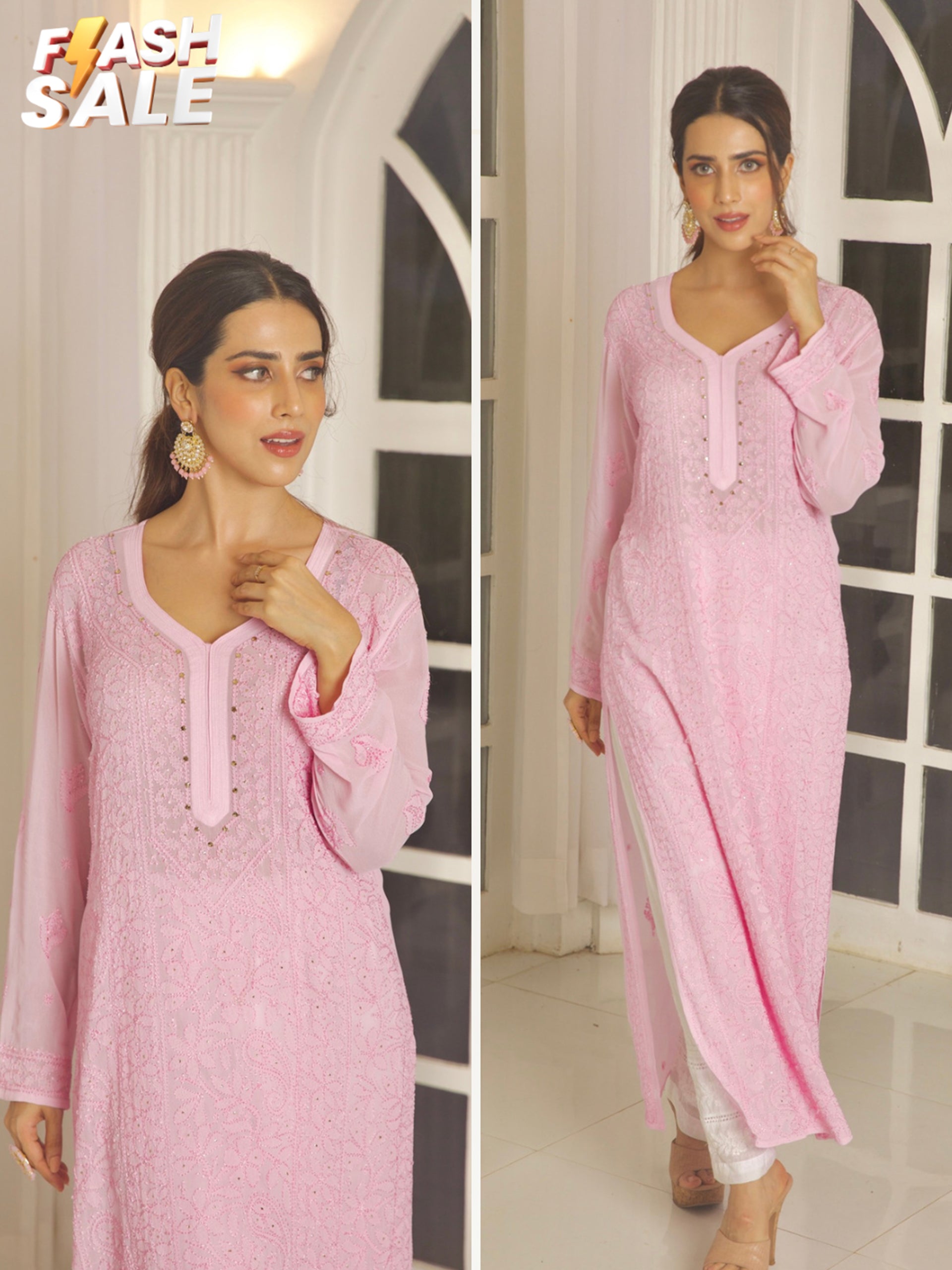 Jasmine Chikankari & Mukaish Kurta