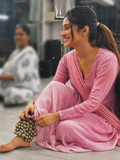 Rose Gold Chikankari Kurta Set (set of 3)