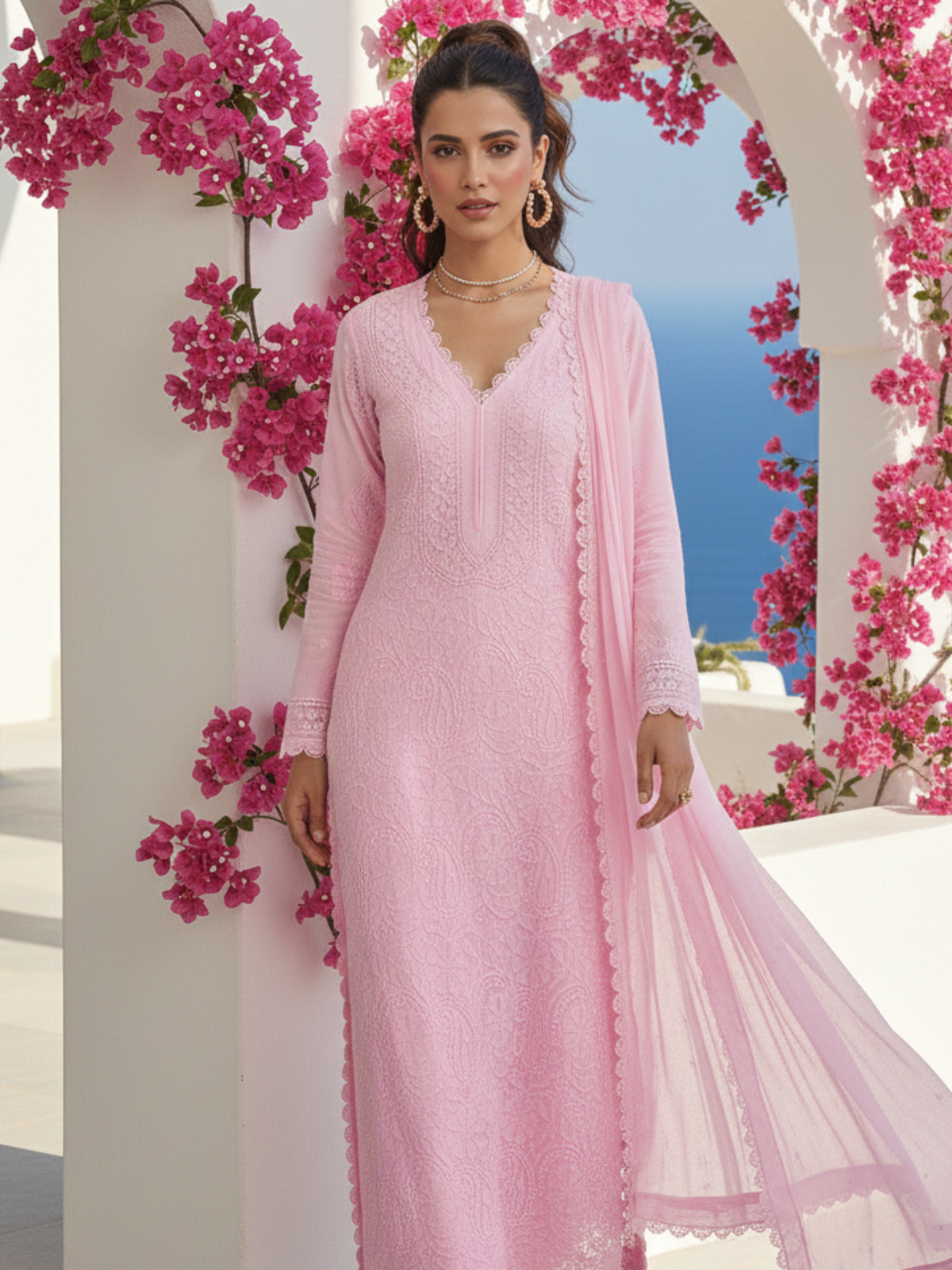 Fiora Chikankari Kurta Set (Set of 3)