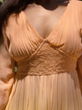Sunset Muse Hand-Embroidered Chikankari Corset Style Dress
