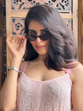 Blush Reverie Chikankari Short Kurta