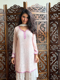 Ethereal Mauve Chikankari Short Kurta