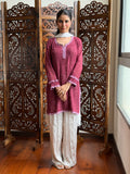 Blush Orchid Mauve Chikankari Short Kurta