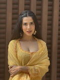 Venetian Sunset Chikankari & Lace Kurta Set (Set of 3)
