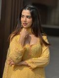 Venetian Sunset Chikankari & Lace Kurta Set (Set of 3)