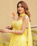 Sugar Cookie Anarkali Chikankari Kurta