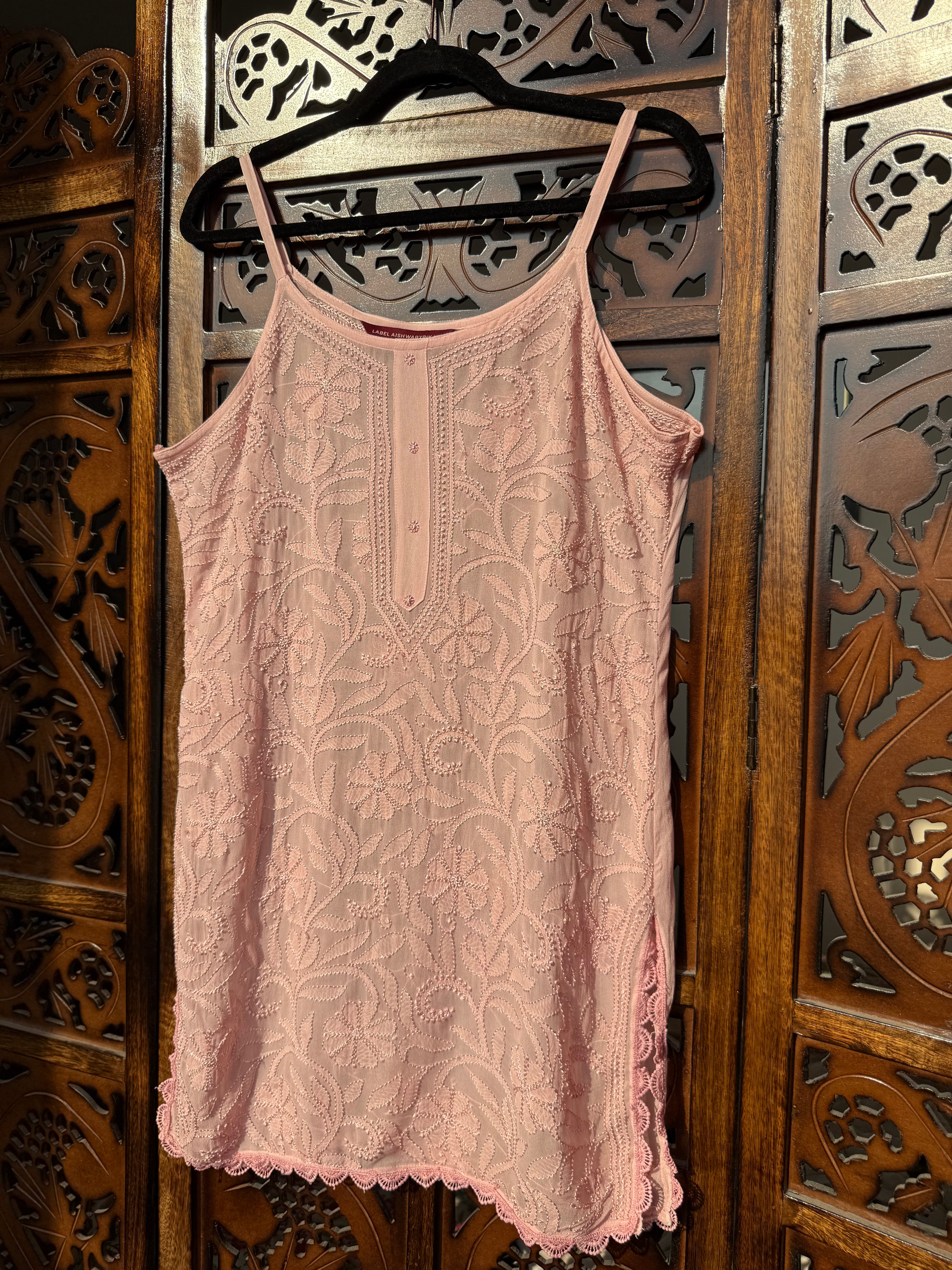 Grapefruit Summer Sorbet Chikankari Short Kurta