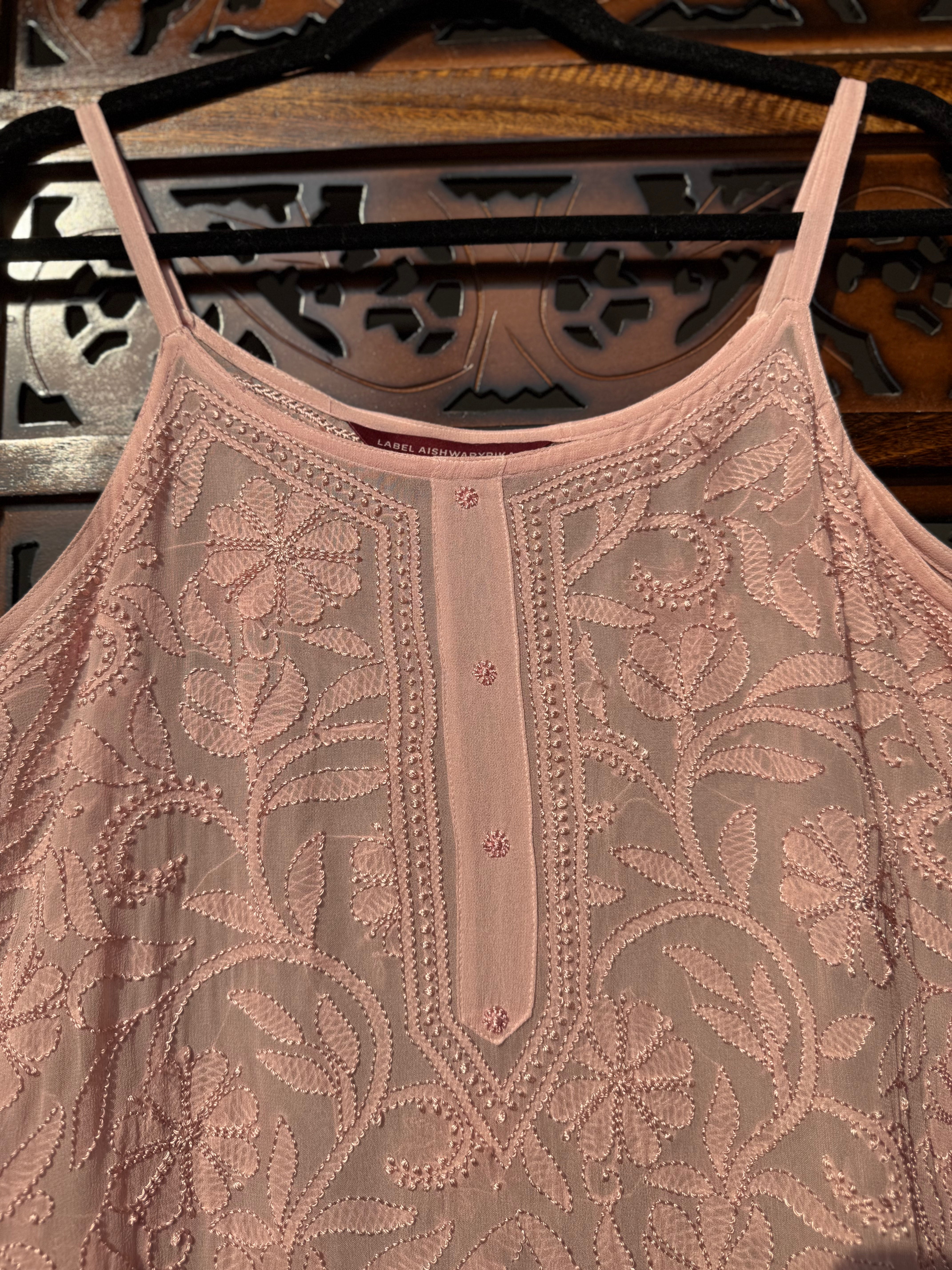 Grapefruit Summer Sorbet Chikankari Short Kurta