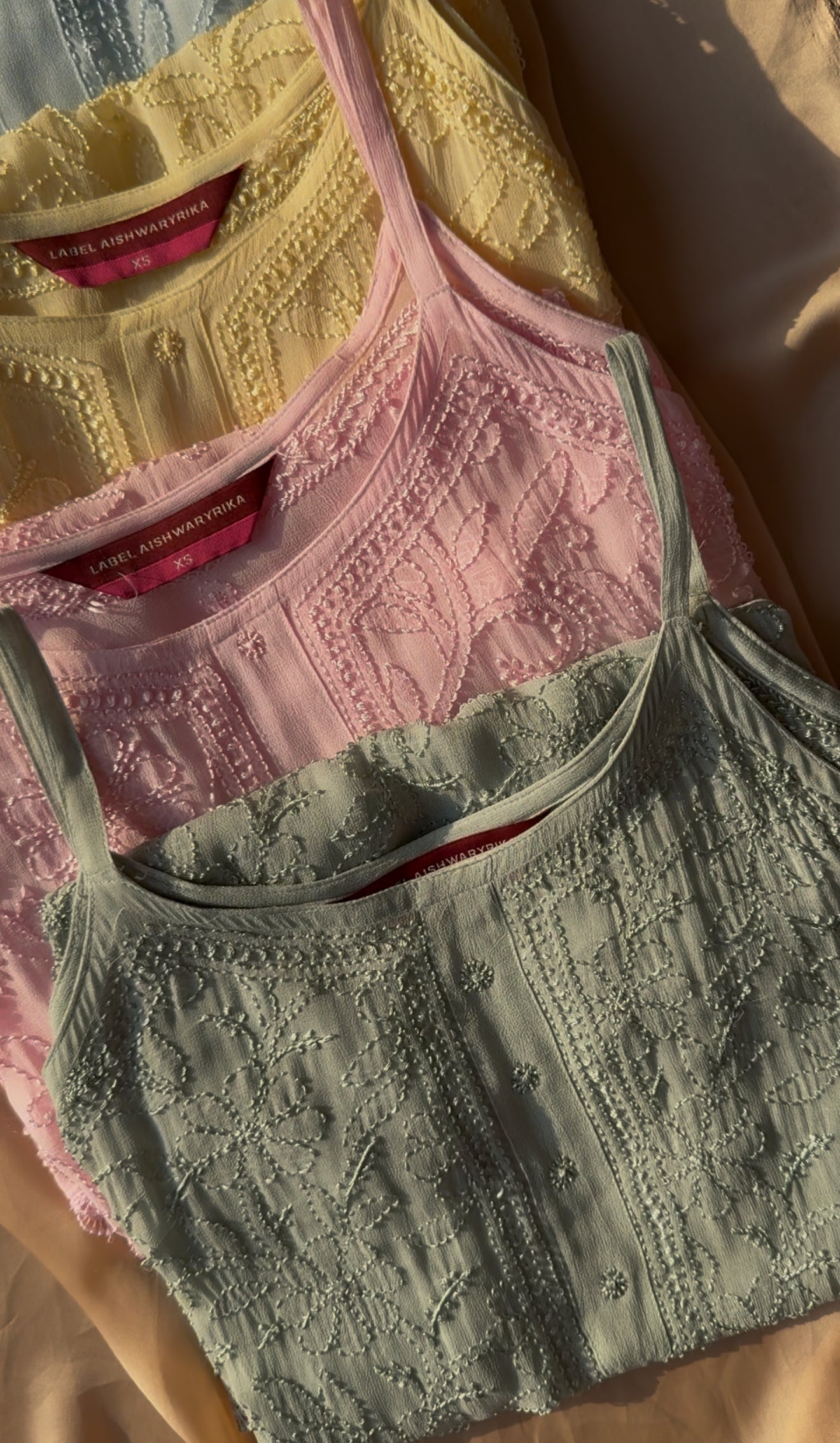 Sicilian Pistachio Summer Sorbet Chikankari Short Kurta