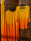 Tuscan Gold Mukaish Gharara Short Kurta Set