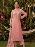 Elysia Pink Chikankari Kurta Set (Set of 3)