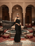 Eclipse Black Chikankari Gharara Set (Set of 3)
