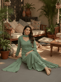 Sage Whisper Full Sleeves Chikankari Kurta Set (Set of 3)