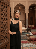 Eclipse Black Chikankari Gharara Set (Set of 3)