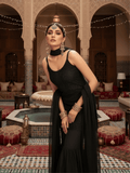 Eclipse Black Chikankari Gharara Set (Set of 3)