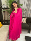 Cleopatra Pink Chikankari Anarkali Kurta