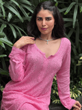 Rose Élan Chikankari & Mukaish Lace Set (Set of 3)
