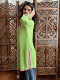 Green Mist Chikankari Short Kurta