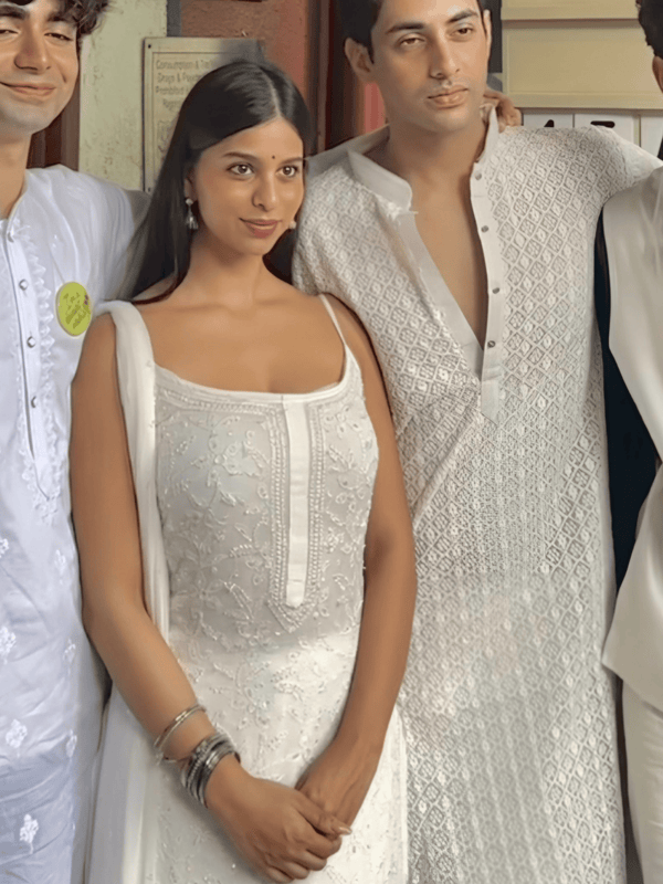 Star White Chikankari Kurta Set (Set of 3)