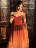 Amber Dunes Chikankari & Mukaish Ringwork Kurta Set (Set of 3)