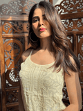 Lemon Cheesecake Summer Sorbet Chikankari Short Kurta